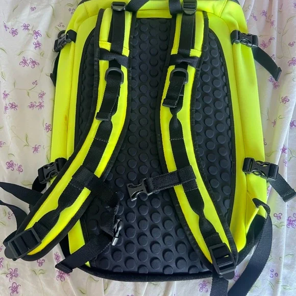 Moncler Fragment Neon Yellow and Black Backpack